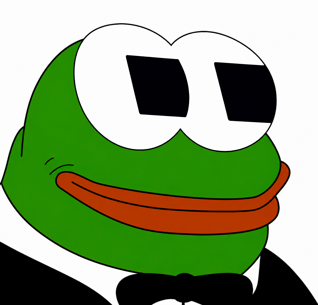 FOOMA frog in a black bow tie